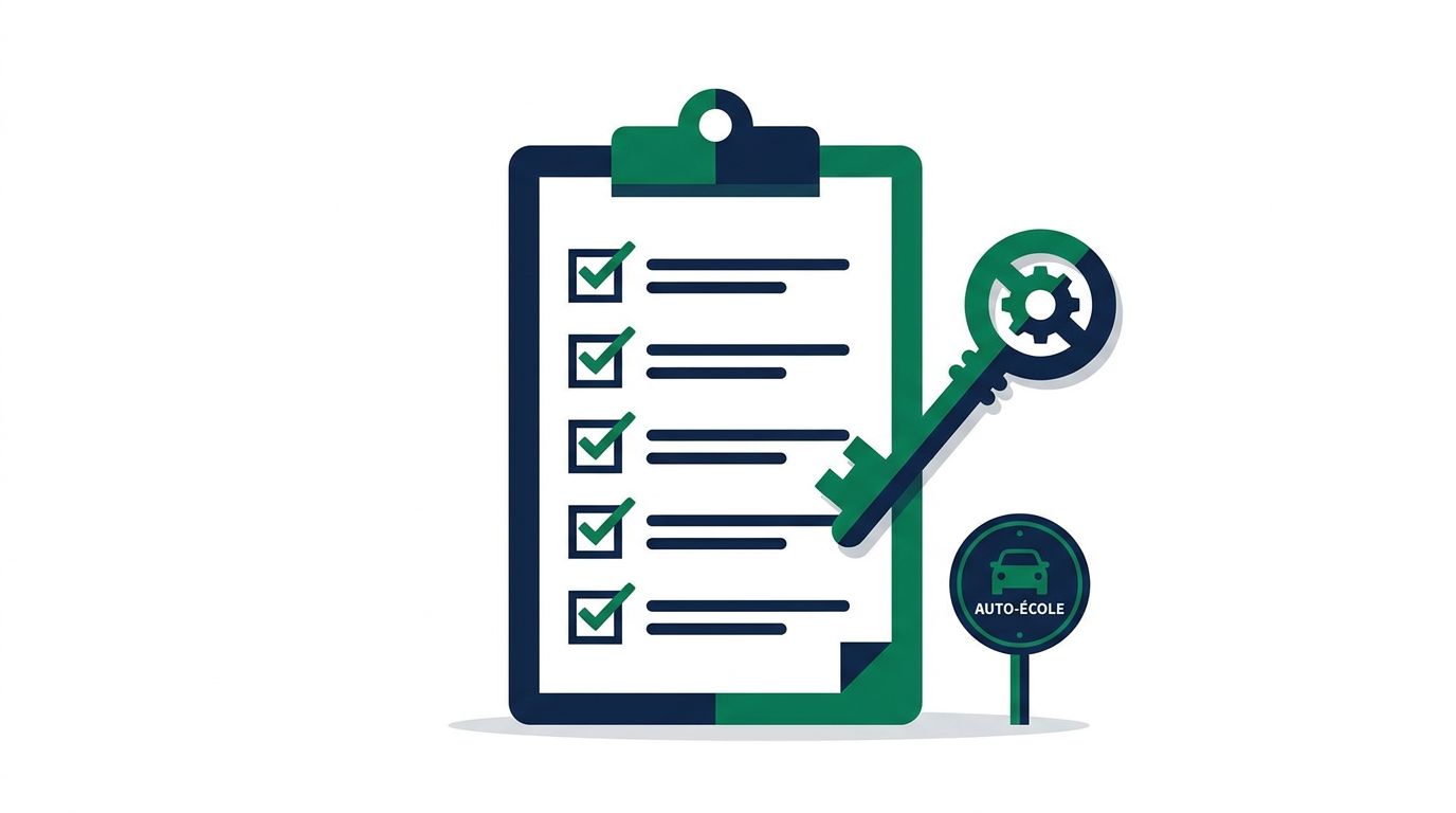 Checklist 12 étapes pour ouvrir une auto-école