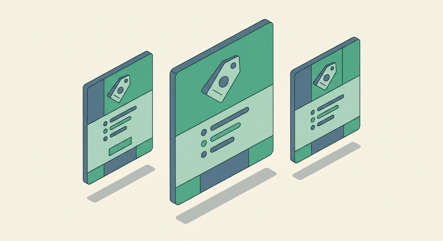 Trois formules tarifaires Permolib : cartes minimalistes avec étiquettes prix et listes de fonctionnalités